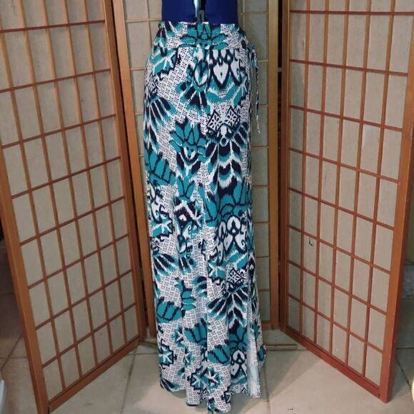 DEPT222 Women's Abstract Pattern Print Maxi Skirt Petite Small - Picture 5 of 8